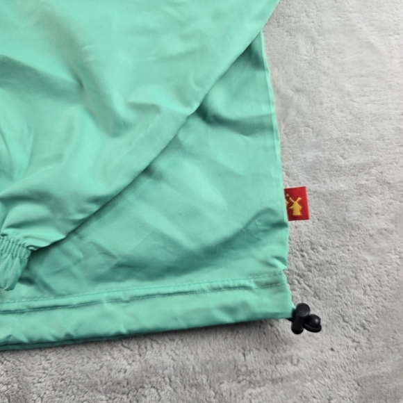 DUTCH BROS Mint Green 1/4 Hoodie Windbreaker Packable Retro Sz XS UNISEX - Picture 6 of 10